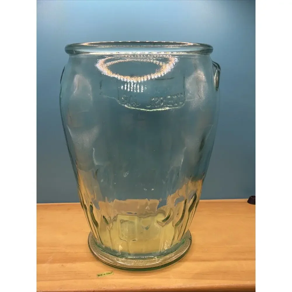 The Original Kitchen Utensil Jar VETRERIA ETRUSCA. Green Glass 